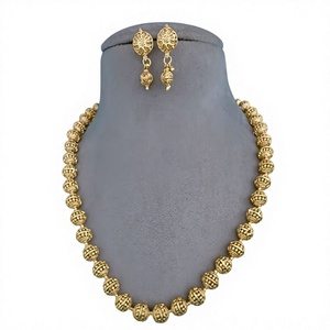 Exclusive Trendy <b>Gold</b> Polish Best Quality Necklace <b>Set</b> with <b>Earrings</b> for Women Wedding Parties Wear Collection For Women - Product Image 2
