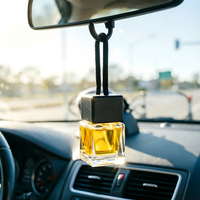 Diffuseur d'arôme de voiture personnalisé en verre, longue durée, marque privée, parfum suspendu pour voiture, vente en gros, écologique