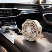 Mini ventilateur de bureau d'été silencieux, rotation à 360°, moteur USB sans balais, 3 vitesses, 5 pales, 5W 5V, pour la maison/le bureau/l'extérieur