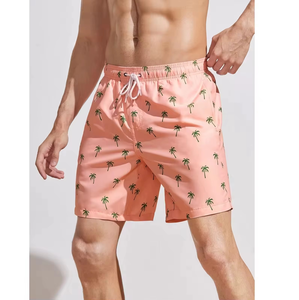 Shorts de Baño de Verano de Alta Calidad para Hombre, Conjunto de 2 Piezas con Logotipo Estampado, Tejido 100% Algodón - Product Image 1