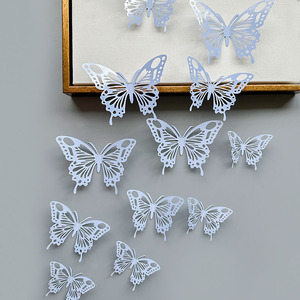 12 Piezas de Decoración de Pastel con Mariposas 3D en Color Pastel, Adorno de Pastel con Mariposas Huecas, Decoración para Cupcakes, Adhesivos de Pared para Habitación Infantil, Decoración para Fiestas de Boda - Product Image 6