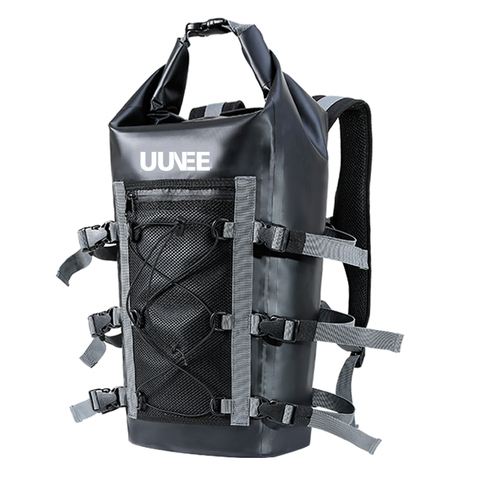 ODM OEM Roll Top Waterproof Dry Bag Hiking Tactical Backpack PVC Tarpaulin 25L Zipper Pocket Climbing Casual Tours Customized