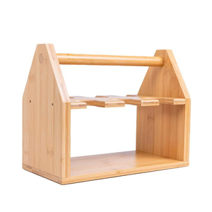 <span class=keywords><strong>Glencairn</strong></span> Crystal Whisky Glasses Bamboo Caddy Whisky Glass Holder Rack - Product Image 3