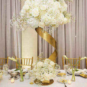 IFG Bruiloft Tafeldecoratie Gouden Spiralen Bloemenbal Standhouder Decoratie - Product Image 3