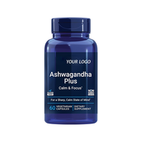Capsules d'Ashwagandha OEM avec vitamines pour adultes - Complément à base d'extrait de mousse de mer et de Shilajit