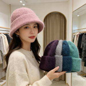 Chapeau de ski en tricot uni de couleur unie, logo brodé personnalisé unisexe, coupe-vent, design d'hiver, haute élasticité, <span class=keywords><strong>bonnet</strong></span> en acrylique tricoté - Product Image 4