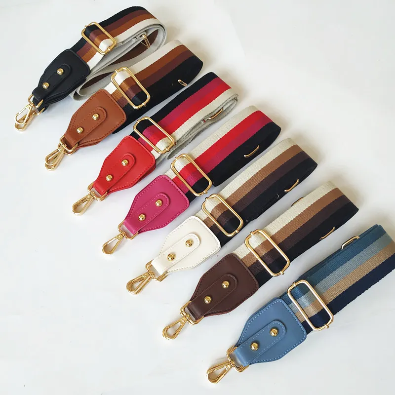 2023 new design fashion bag accessories straps colorful woven crossbody lengthen shoulder strap for bag hot sales in America