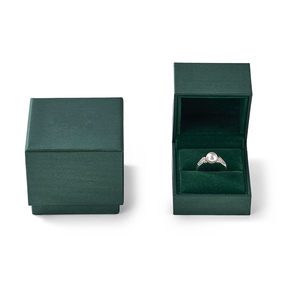 FANXI - Caja de Joyería de Terciopelo Verde de Lujo, Estuche de Regalo para Collares y Anillos - Product Image 1