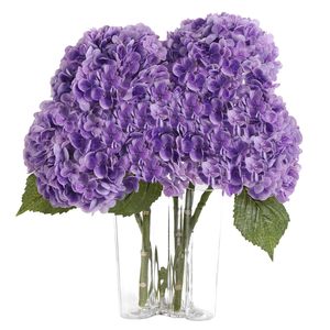 Hydrangeas artificielles grand format effet naturel – Fleurs de mariage en latex blanc, rose, vert – Ventes flash - Product Image 4