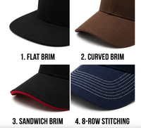 Nueva Llegada: Gorras Trucker y Snapback de 5 Paneles con Visera Sándwich en Contraste Azul Hielo, Malla Transpirable en la Parte Trasera, para Golf y Deportes