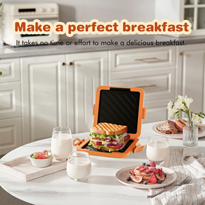 Grille-pain à sandwich épaisse, compatible lave-vaisselle et micro-ondes, pour panini carrés, pour une cuisson rapide et gain de temps - Product Image 6