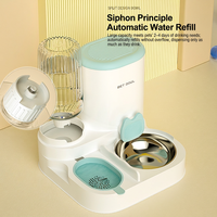 Distributeur automatique de nourriture pour animaux de compagnie, bol intégré pour chat, distributeur de nourriture pour chien, fontaine à eau, station d'alimentation pour chats et chiens d'intérieur