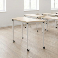 Table d'entraînement pliable minimaliste moderne, design polyvalent pour la formation en entreprise, les cours en ligne à domicile et l'éducation communautaire