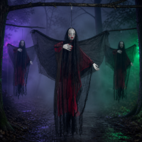 Décorations d'Halloween SIPKLR : Fantôme suspendu effrayant, accessoires sinistres pour maison hantée, décoration de jardin extérieur, fantôme effrayant de 50 pouces