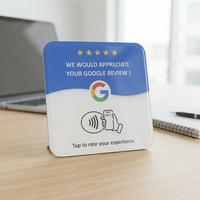 Carte de paiement sans contact en acrylique avec puce NTAG215 13,56 MHz, code QR URL programmable, étanche, avec adhésif au dos