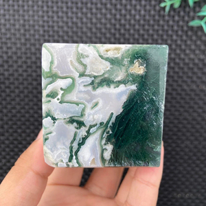 Venta al por Mayor de Cristales de Ágata Musgosa de Alta Calidad en Forma de Cubo, Cristales Curativos, Decoración Feng Shui para el Hogar, Regalos - Product Image 2