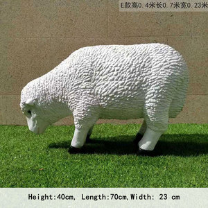 Tùy Chỉnh Lớn Cuộc Sống Kích Thước Sợi Thủy Tinh Cừu Bức Tượng Thực Tế Mô Phỏng Động Vật Điêu Khắc Cho Công Viên Vườn Trang Trí - Product Image 6