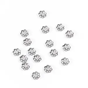 Silver Bulk Flowers Beads 10mm Spacer Loos Charm Bead For Jewelry Making Findings Supplies