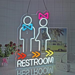 Restroom Neon <b>Sign</b> LED indoor hanging ambient light Shopping mall wall decoration light entrance indicator light luminous <b>sign</b> - Product Image 4