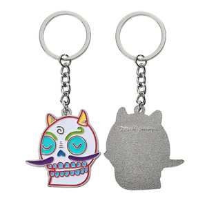 Llaveros Personalizados <span class=keywords><strong>de</strong></span> Metal Plateado Esmaltado al por Mayor, Llaveros con Diseño <span class=keywords><strong>de</strong></span> Máscara del <span class=keywords><strong>Día</strong></span> <span class=keywords><strong>de</strong></span> Muertos Mexicano para Festivales - Product Image 4
