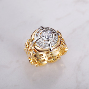 Anello Bicolore per Donne, Stile Lussuoso, Accessorio alla Moda per Feste, Regalo Trendy - Product Image 4
