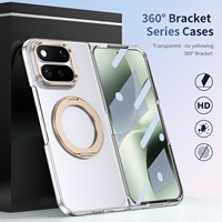 Coque magnétique à chargement sans fil pour Google Pixel 11 Pro Fold Pixel 10 Pro Fold, PC transparent avec protection d'écran en verre