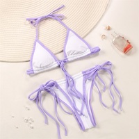 Maillots de bain string à dos froncé extrêmement sexy 2022, bikinis, logo personnalisé, micro maillots de bain, vêtements de bain pour femmes