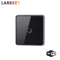 Interrupteur tactile intelligent WiFi Tuya Larkkey 1 voie, norme UK/EU, 10A 240V