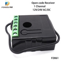 Télécommande sans fil universel pour porte de Garage, récepteur relais 433Mhz, Code de roulement 12V 24V DC/AC, 1 canal