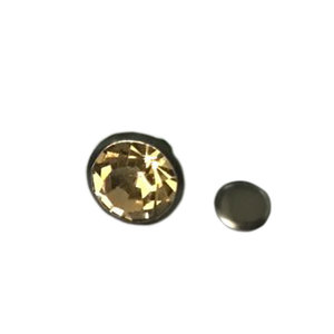 Piedras de imitación redondas con borde dorado, 16 facetas, para coser, parte trasera plana, sueltas, para bolsos, zapatos, ropa, accesorios de joyería. - Product Image 4