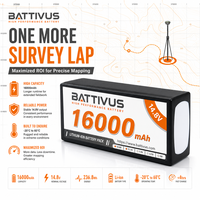 Batterie semi-solide pour drone UAV 12S 52.2V 16000mAh 5C, pack haute densité énergétique pour drone professionnel à voilure fixe, longue durée de vol