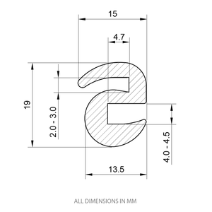 Sello de <span class=keywords><strong>goma</strong></span> para <span class=keywords><strong>ventana</strong></span> en forma de S SWR150-Vidrio 5-6mm, Panel 2,5-3,5mm Barco Coche <span class=keywords><strong>Caravana</strong></span> - Product Image 2