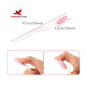 Brosse en silicone double face angulaire FENGFLY pour soins de la peau, manche ABS 14,7 cm, élimination des points noirs, approvisionnement mixte à bas prix - Product Image 6