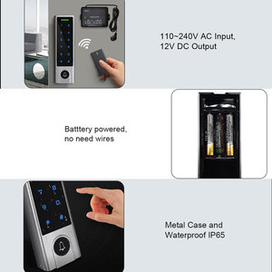 Kit de contrôle d'accès <span class=keywords><strong>sans</strong></span> <span class=keywords><strong>fil</strong></span> extérieur 1100 125KHz EM Card PIN Users 433MHz Keypad étanche IP65 10~15m alimenté par batterie - Product Image 5
