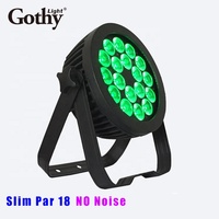 Projecteurs LED RGBWA UV Slim 18x15W avec contrôle DMX512, alimentation Powercon 3 et 5 broches, silencieux et sans bruit