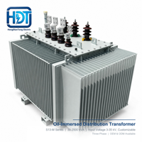 Transformateur de distribution immergé dans l'huile 33 kV S13-M, économe en énergie, faibles pertes, 400 V 50 Hz, IEC60076