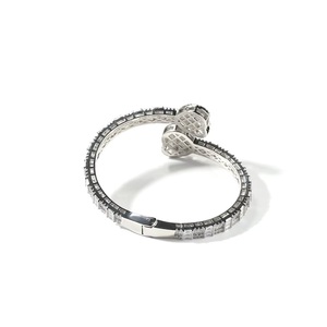 Brazalete Uwin Fashion Baguette con Forma de Corazón, Brazalete Apilable con Circonitas Cúbicas, Brazalete Elegante para Mujeres y Hombres, Joyería Moderna para Regalo - Product Image 6