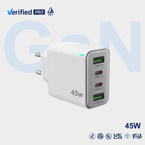 TKT Wholesale Type C Charger EU <strong>Adapter</strong> <strong>Plug</strong> GaN 45W PD QC3.0 Fast Charging for Laptop Phone Tablet <strong>USB</strong> C Phone Charger - Product Image 1