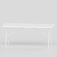 Nouvelle table pliante rectangulaire robuste et résistante Bjflamingo pour mariage, événement, hôtel