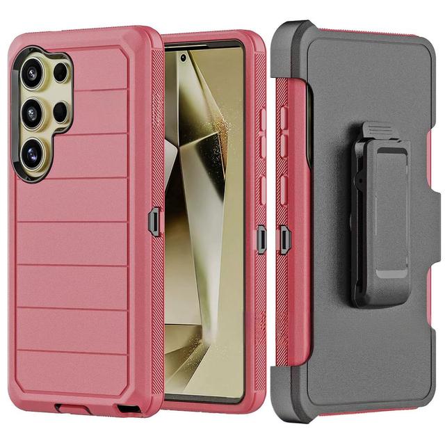 Defender Pro Armor Back Cover for Samsung Galaxy S25 Ultra Full Body Protection Belt Clip Kickstand Rugged PC Phone Cases