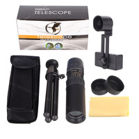 Telescopio Monocular con Zoom 10-300x40 para Comercio Exterior, Fotografía con Teléfono Móvil al Aire Libre con Campo de Visión de 4.4,2.1, Soporte Personalizado