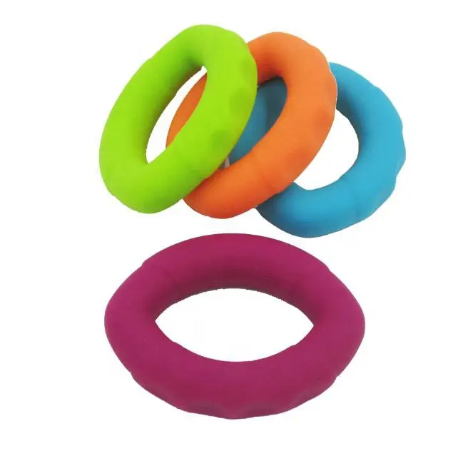 Hình Bầu Dục Massage Finger Tập Thể Dục Silicone Finger Tập Thể Dục Cross Fit Hand Grip Ring Set