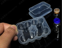 Boîtes de flacons de peptides en plastique PP transparent imperméable à 2 compartiments de 10 ml, en matériaux recyclés, pour produits chimiques, cosmétiques et soins de la peau, vente en gros