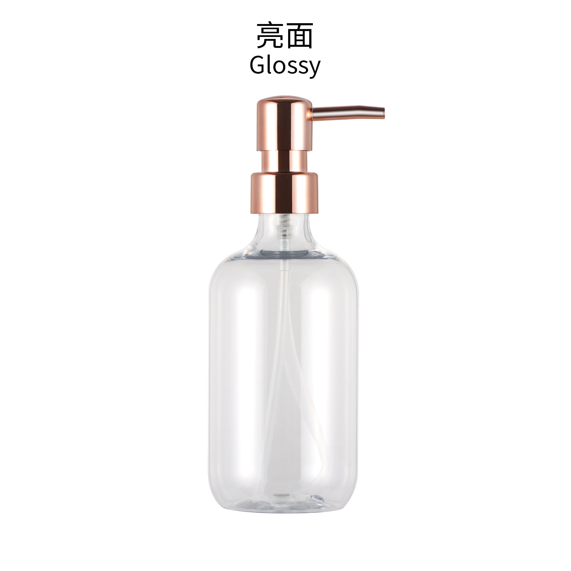 ขวดใส ปั๊มสีโรสโกลด์ UV