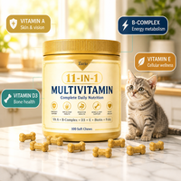 Complément multivitaminé 11 en 1 pour chiens, formule nutritionnelle complète et équilibrée, comprimés à mâcher mollets à la lécithine, soin quotidien, vente en gros