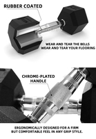 Haltères hexagonales de 10 lb, haltères de 20 et 12 lb