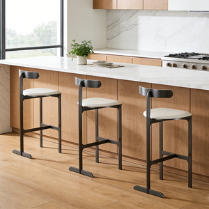 Modern <b>bar</b> <b>Stool</b> Custom Stainless Steel Color Counter Height Luxury <b>Stools</b> Chairs - Product Image 4