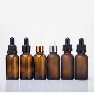 Packaging cosmetico fantasia flaconi contagocce in vetro da 3ml a 50ml di oli essenziali neri <span class=keywords><strong>ambra</strong></span> per colliri medici - Product Image 5