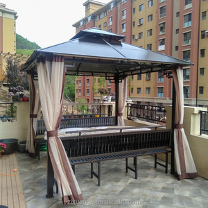 Gazebos de Exterior de Alta Calidad, Modernos, con Techo Doble de Policarbonato, 3x4 m, de Lujo, con Techo Rígido de Aluminio, Control Remoto, Carpa para Jardín - Product Image 4
