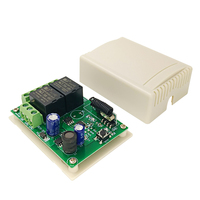 Interrupteur de télécommande sans fil RF EV1527, 433Mhz, 2ch, récepteur, Module de relais, transmetteur de télécommande, moteur, 6V, 12V, 24V